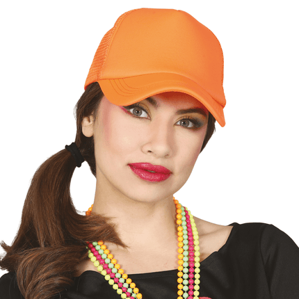 Neon Oranje Pet van Fiestas Guirca koop je bij Partywinkel