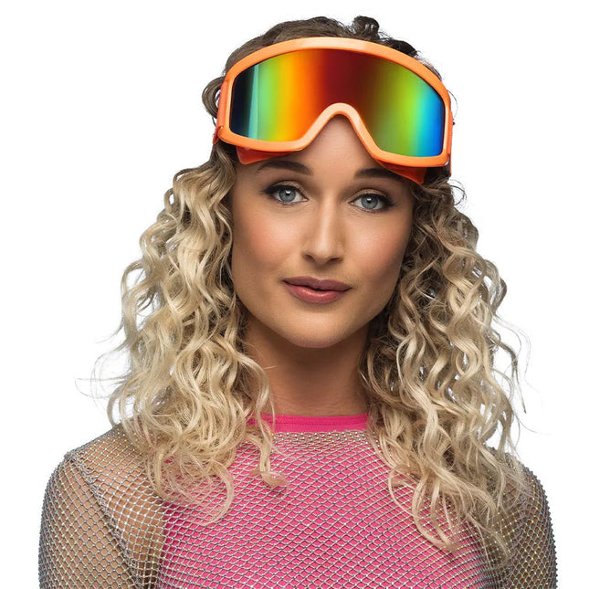 Neon Oranje Skibril - Partywinkel - 8712026027054