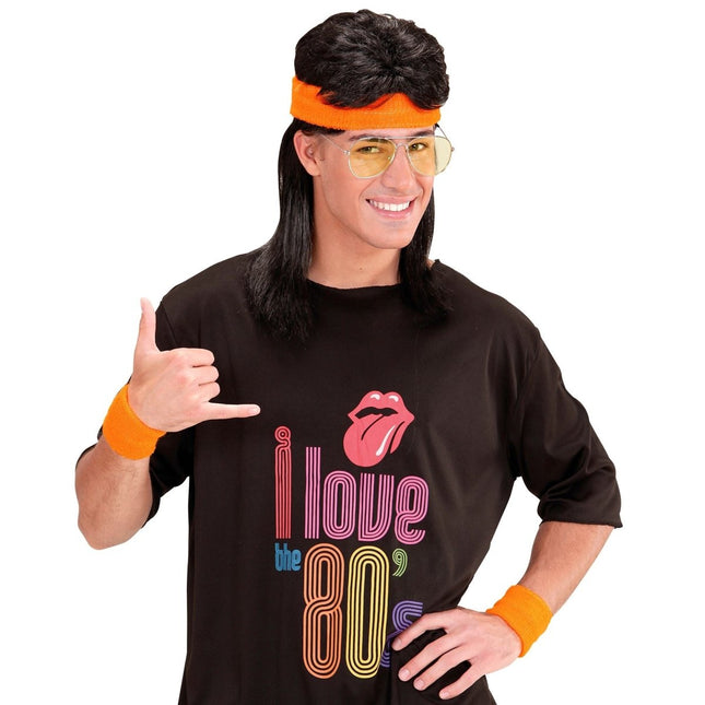 Neon Oranje Zweetbandjes 2 delig van Widmann koop je bij Partywinkel