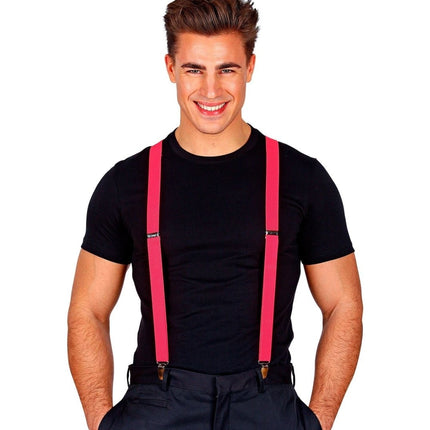 Neon Roze Bretels van Widmann koop je bij Partywinkel