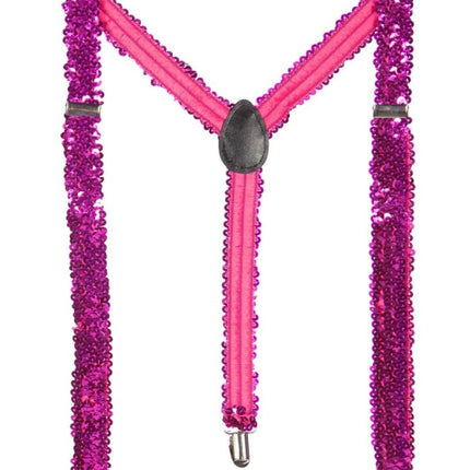 Neon Roze Bretels Paillet van Wilbers & Wilbers koop je bij Partywinkel