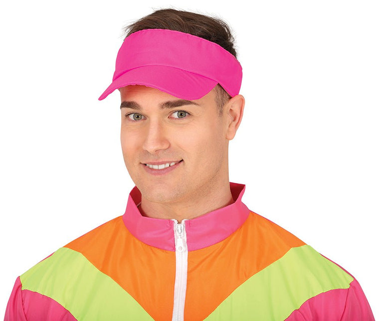 Neon Roze Zonneklep - Partywinkel - 8434077138137