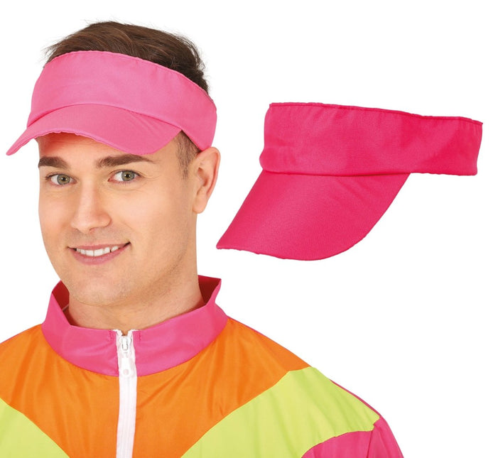 Neon Roze Zonneklep - Partywinkel - 8434077138137