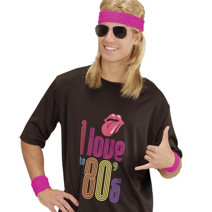 Neon Roze Zweetbandjes 2 delig van Widmann koop je bij Partywinkel