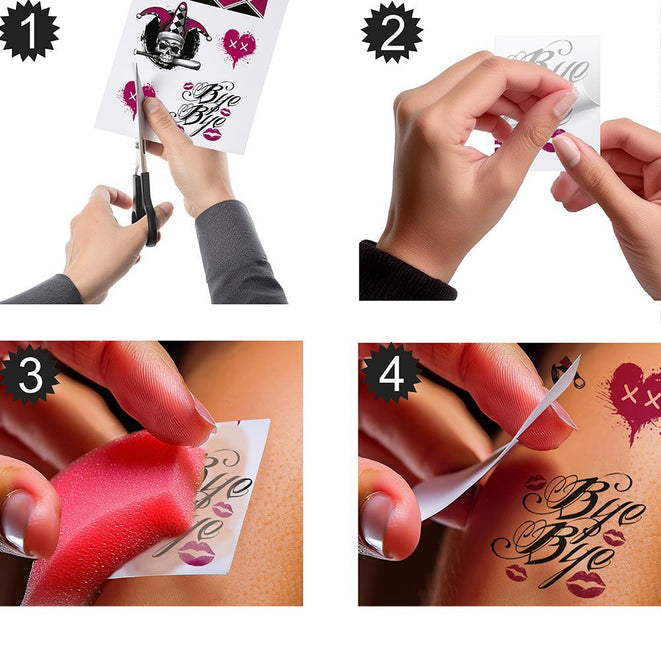 Nep Tattoos Harley Quin van Fiestas Guirca koop je bij Partywinkel