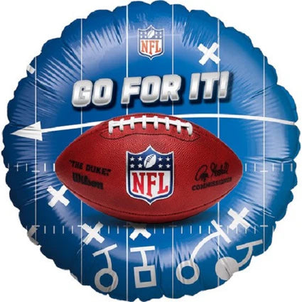 Globo de helio de la NFL, azul y rojo, vacío, 45 cm