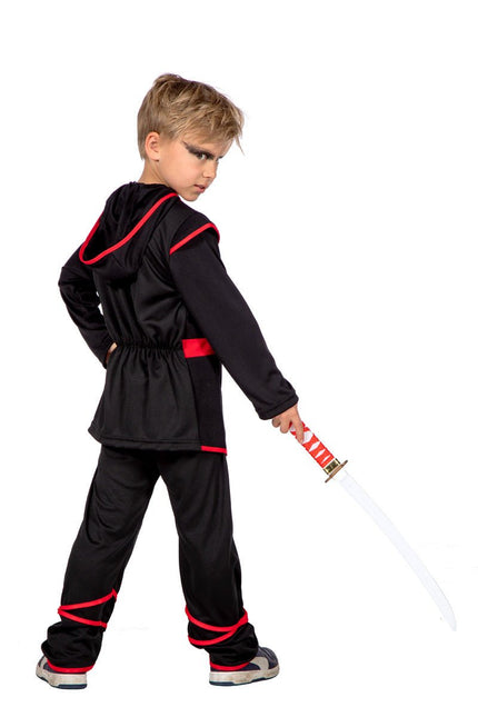 Ninja Kostuum Rood Zwart Jongen van Wilbers & Wilbers koop je bij Partywinkel