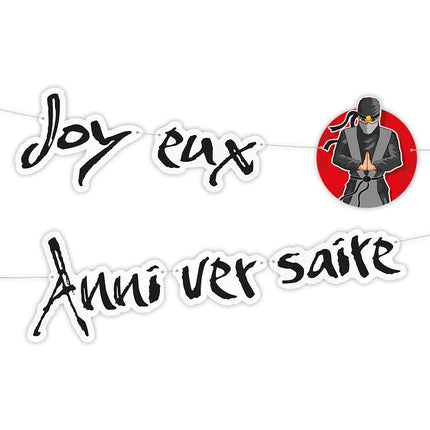 Ninja Letterslinger Joyeux Anniversaire van Boland koop je bij Partywinkel