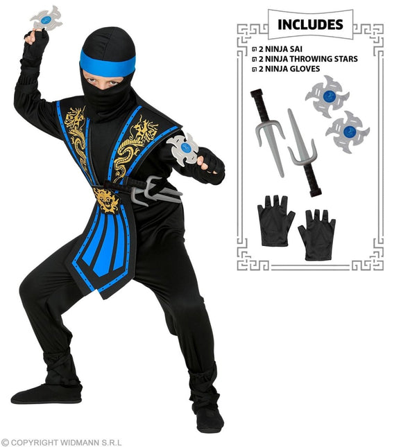 Ninja Pak Blauw Jongen - Partywinkel - 8003558386550