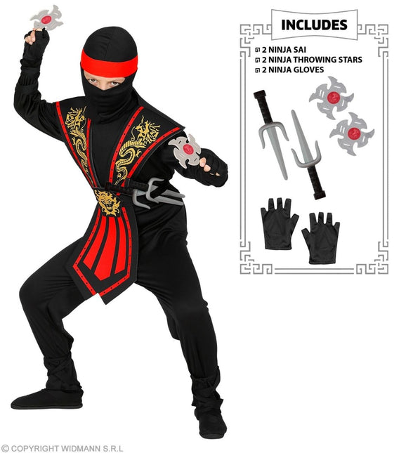 Ninja Pak Jongen 9 delig - Partywinkel - 8003558385652