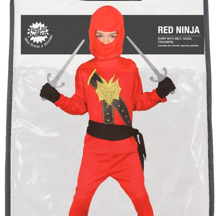 Ninja Pak Jumpsuit Kind Rood van Fiestas Guirca koop je bij Partywinkel