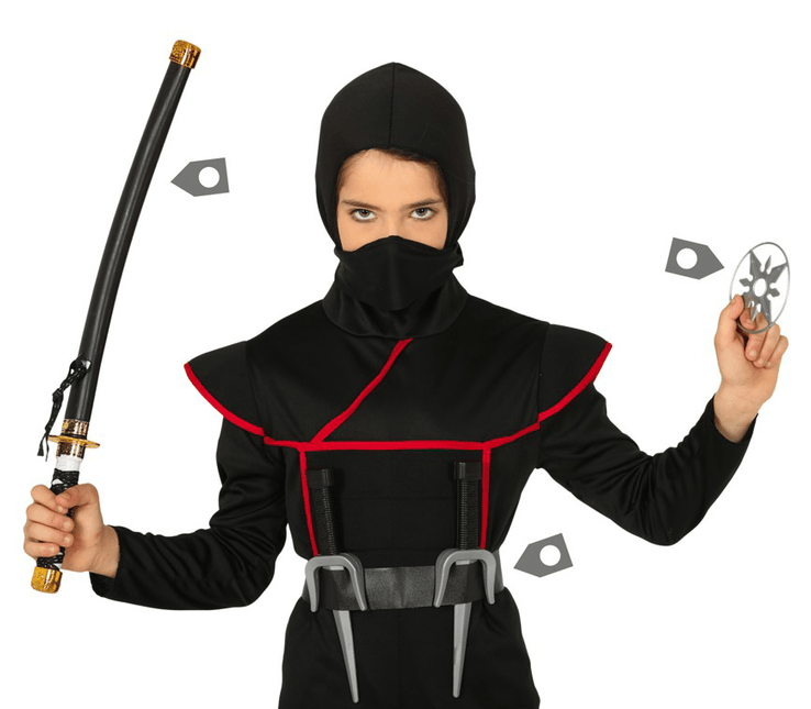 Ninja Set Zwart 3 delig van Fiestas Guirca koop je bij Partywinkel