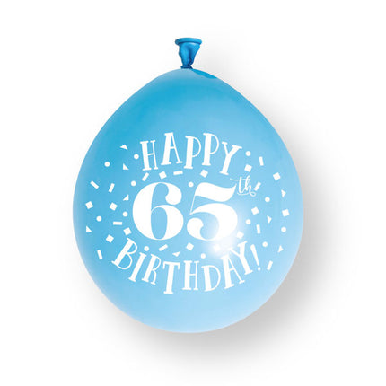 10ct Happy 65th Birthday 23cm Latex Balloons