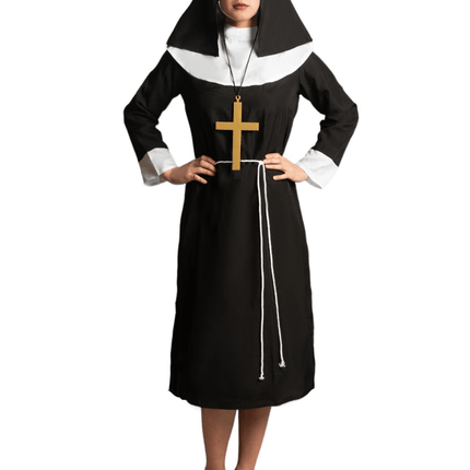 Non Kostuum Zwart Wit Dames van Partychimp koop je bij Partywinkel