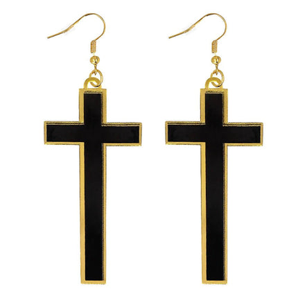 Non Oorbellen Zwart Goud van Boland koop je bij Partywinkel