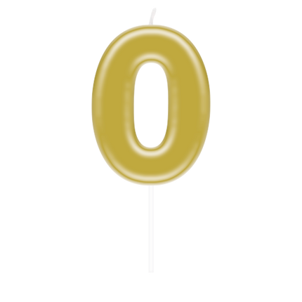 vela 0 Año Oro 10,5cm
