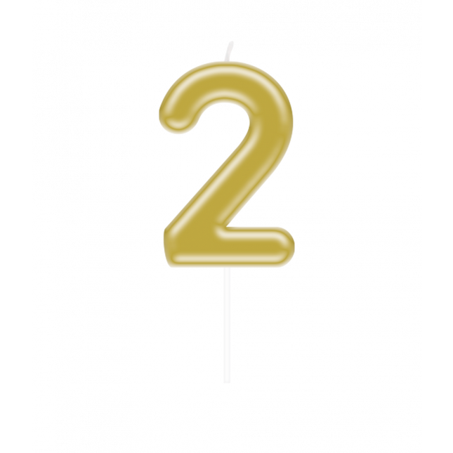 vela 2 Años Oro 10,5cm