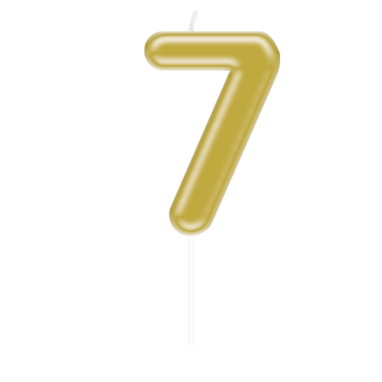 vela 7 Años Oro 10,5cm