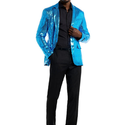 Chaqueta azul con lentejuelas