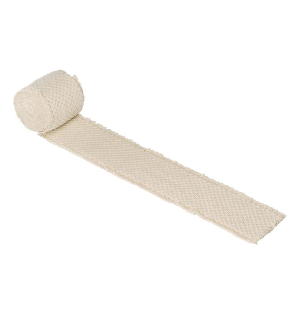 CINTA DE ALGODÓN AUTÉNTICO COLOR HUESO 10 CM X 3 M