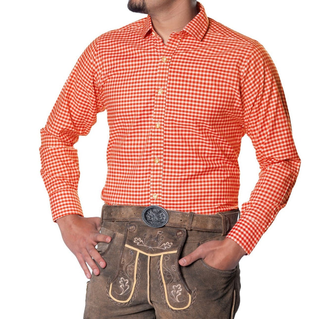 Oktoberfest Blouse Oranje Heren van Tannhauser koop je bij Partywinkel
