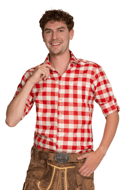 Oktoberfest Blouse Rood Wit van Tannhauser koop je bij Partywinkel