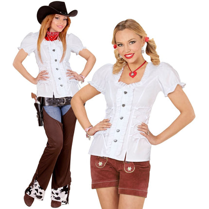 Oktoberfest Blouse Wit Dames van Widmann koop je bij Partywinkel