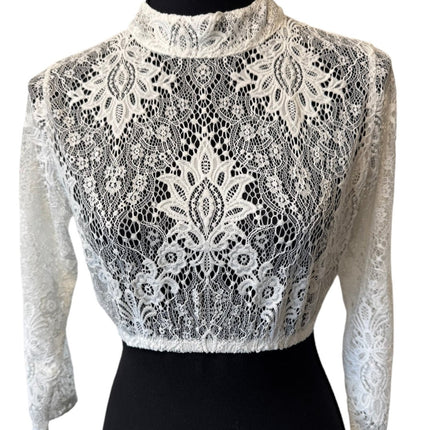 Oktoberfest Blouse Wit Dames Kant van Haus Huberts koop je bij Partywinkel