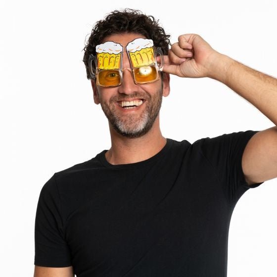 Oktoberfest Bril Bierpul Geel van Partychimp koop je bij Partywinkel