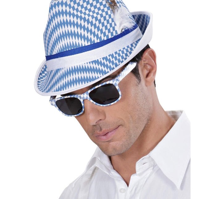 Oktoberfest Bril Blauw Wit van Widmann koop je bij Partywinkel