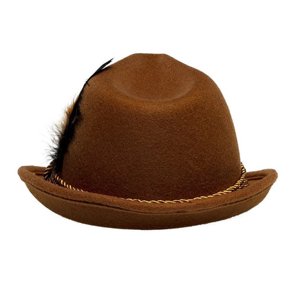 Oktoberfest Hoed Tiroler Bruin - Partywinkel - 8712026542472