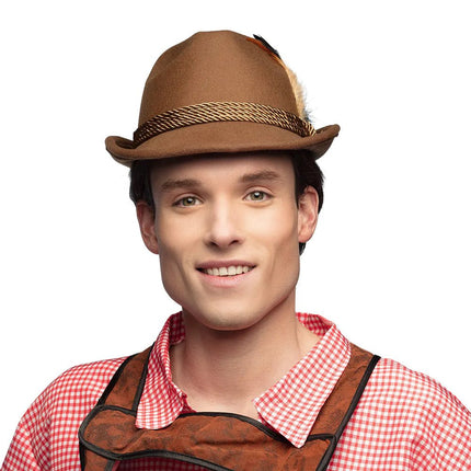 Oktoberfest Hoed Tiroler Bruin - Partywinkel - 8712026542472