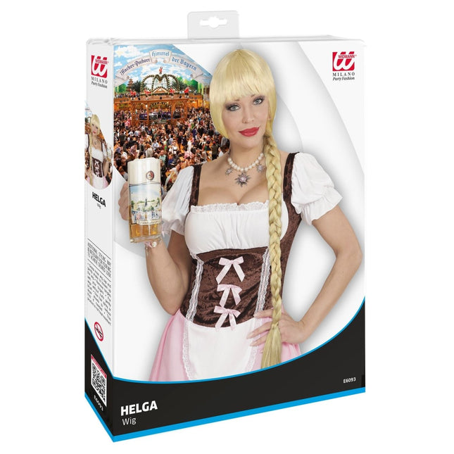Oktoberfest Pruik Blond Helga van Widmann koop je bij Partywinkel