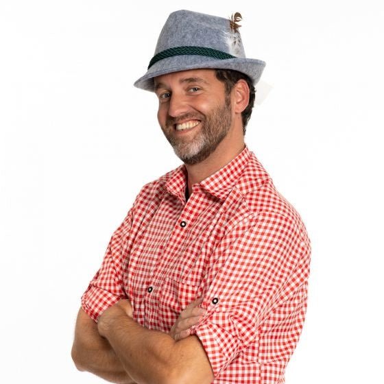Oktoberfest Tiroler Hoed Veren van Partychimp koop je bij Partywinkel