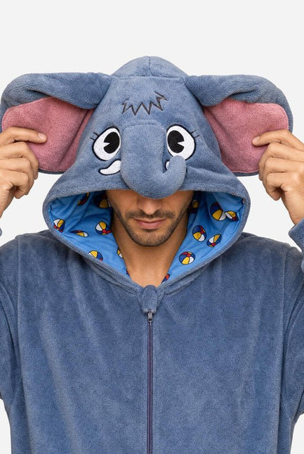 Olifant Onesie Unisex Blauwgrijs van OppoSuits koop je bij Partywinkel
