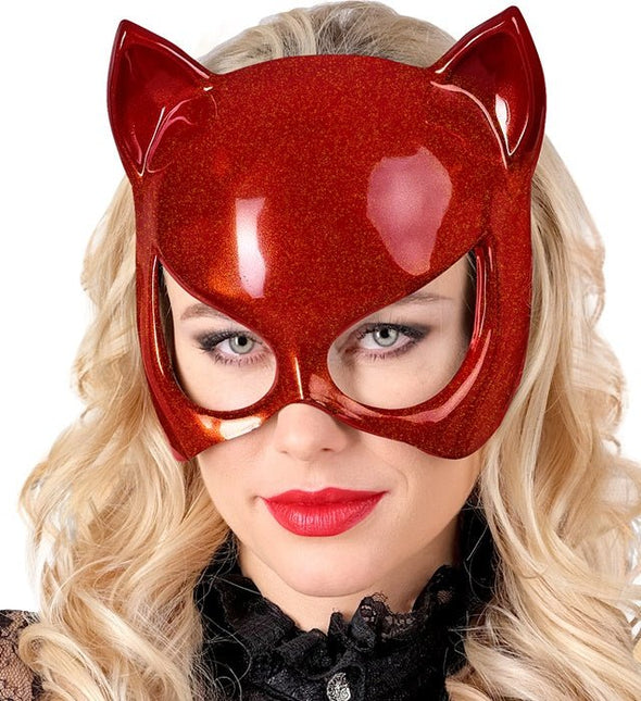 OOGMASKER KAT ROOD van Widmann koop je bij Partywinkel