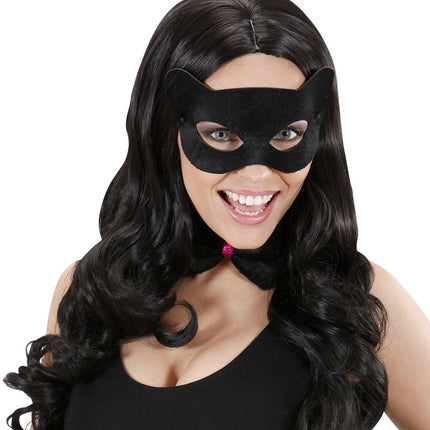 Oogmasker Kat Zwart van Widmann koop je bij Partywinkel