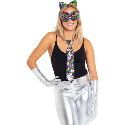 Oogmasker Omkeerbare Pailletten Meerkleurig van Folat koop je bij Partywinkel