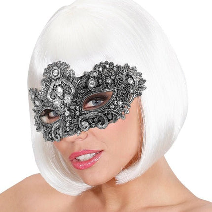 Oogmasker Theater Zilver van Widmann koop je bij Partywinkel