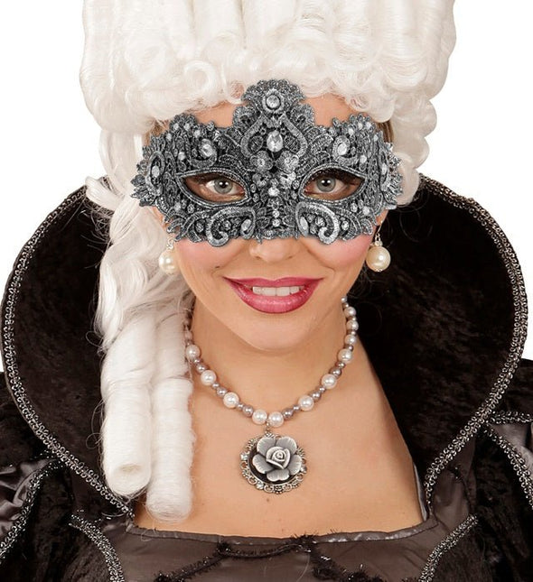 Oogmasker Theater Zilver van Widmann koop je bij Partywinkel