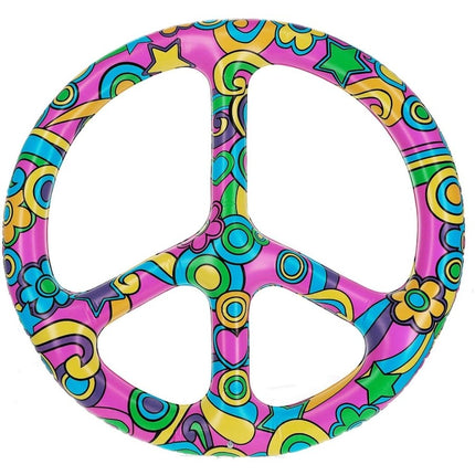 Opblaasbare Hippie Ring 1,1m van Smiffys koop je bij Partywinkel