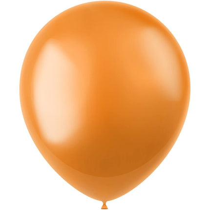 Oranje Ballonnen Metaliic 33cm 50st van Folat koop je bij Partywinkel