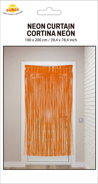 Oranje Deurgordijn 2m van Fiestas Guirca koop je bij Partywinkel
