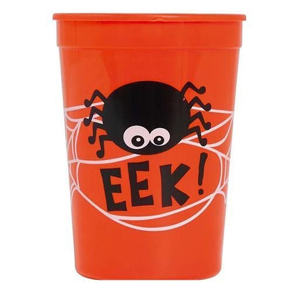 Oranje Halloween Beker Spin 11cm van Fiestas Guirca koop je bij Partywinkel