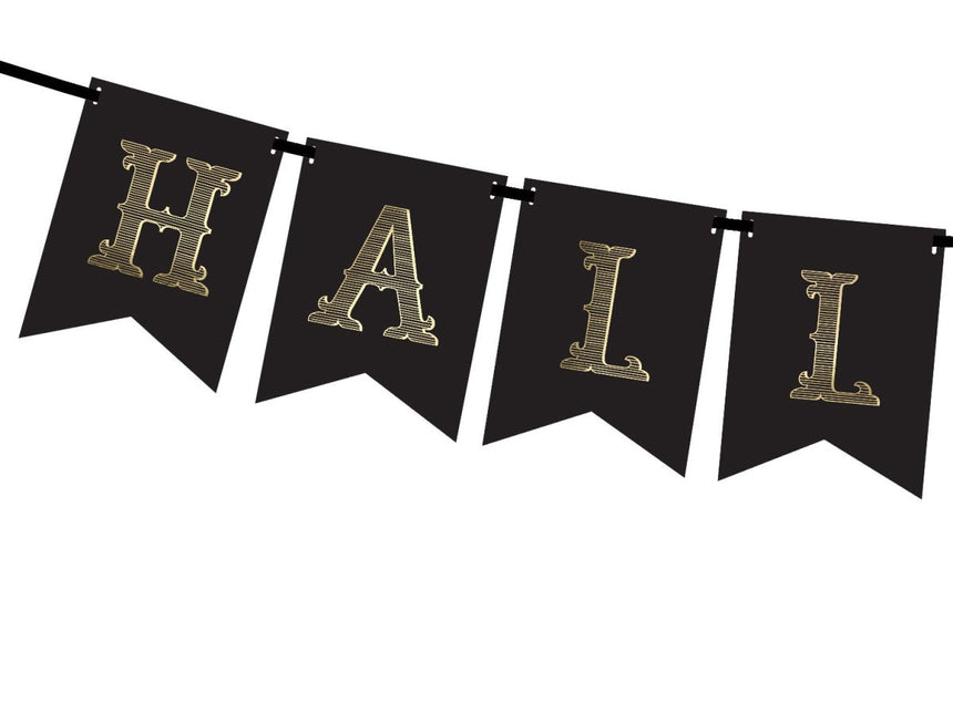 Oranje Halloween Letterslinger 1,75m van Partydeco koop je bij Partywinkel
