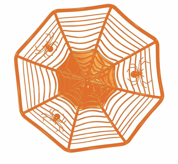 Oranje Halloween Schaal Spin 28cm van Fiestas Guirca koop je bij Partywinkel