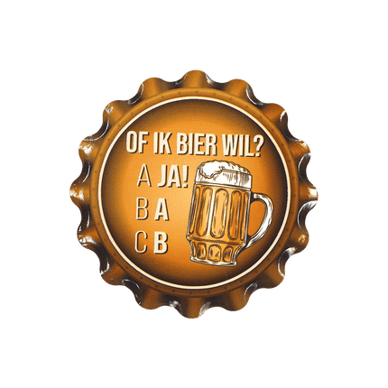 Oranje Onderzetters Of Ik Bier Wil 11cm van Paper Dreams koop je bij Partywinkel