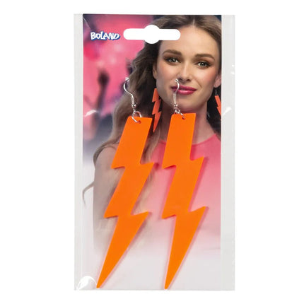 Oranje Oorbellen Bliksem Uv van Partywinkel koop je bij Partywinkel