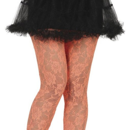 Oranje Panty Dames Kant van Fiestas Guirca koop je bij Partywinkel