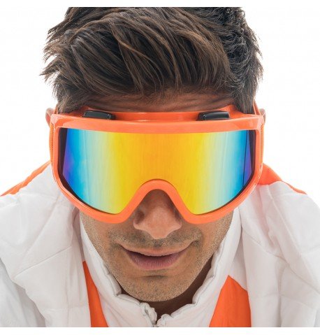 Oranje Skibril Goggles van CHAKS koop je bij Partywinkel